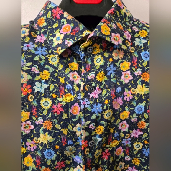 STENSTRÖMS Floral Fitted Men's Dress Shirt. 17.5/44 - Picture 5 of 13
